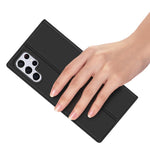 DUX DUCIS Skin Pro Series for Samsung Galaxy S22 Ultra 5G Leather Stand Cover Card Holder (Non-magnetic)