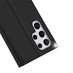 DUX DUCIS Skin Pro Series for Samsung Galaxy S22 Ultra 5G Leather Stand Cover Card Holder (Non-magnetic)