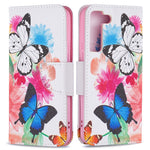 Stylish Pattern Printing PU Leather Wallet Case Stand Magnetic Closure Flip Cover for Samsung Galaxy S22 5G