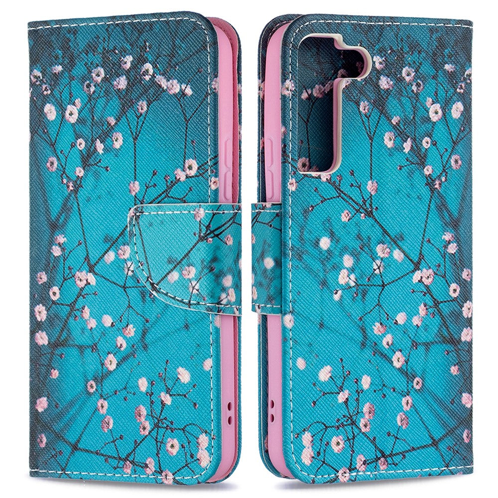 Stylish Pattern Printing PU Leather Wallet Case Stand Magnetic Closure Flip Cover for Samsung Galaxy S22 5G