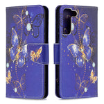 Pattern Printing PU Leather Flip Magnetic Cover Wallet Stand All-Round Protective Case for Samsung Galaxy S22+ 5G