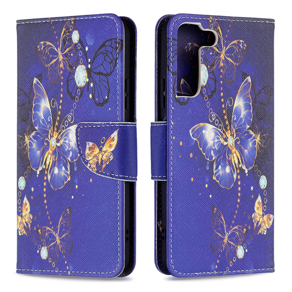 Pattern Printing PU Leather Flip Magnetic Cover Wallet Stand All-Round Protective Case for Samsung Galaxy S22+ 5G