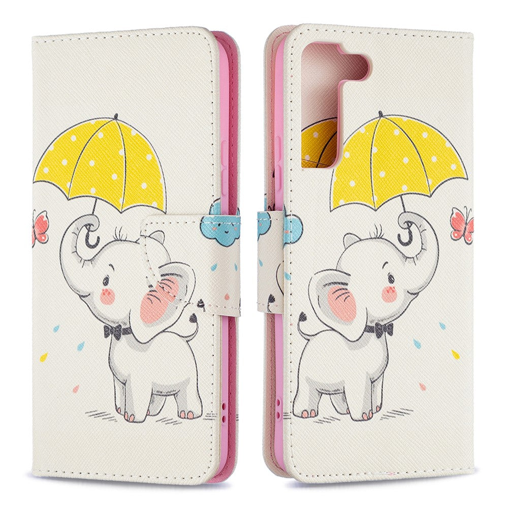 Pattern Printing PU Leather Flip Magnetic Cover Wallet Stand All-Round Protective Case for Samsung Galaxy S22+ 5G