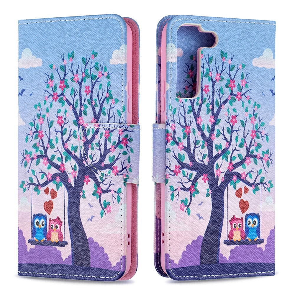 Pattern Printing PU Leather Flip Magnetic Cover Wallet Stand All-Round Protective Case for Samsung Galaxy S22+ 5G