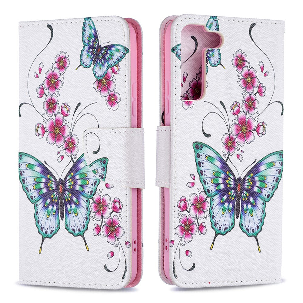 Pattern Printing PU Leather Flip Magnetic Cover Wallet Stand All-Round Protective Case for Samsung Galaxy S22+ 5G