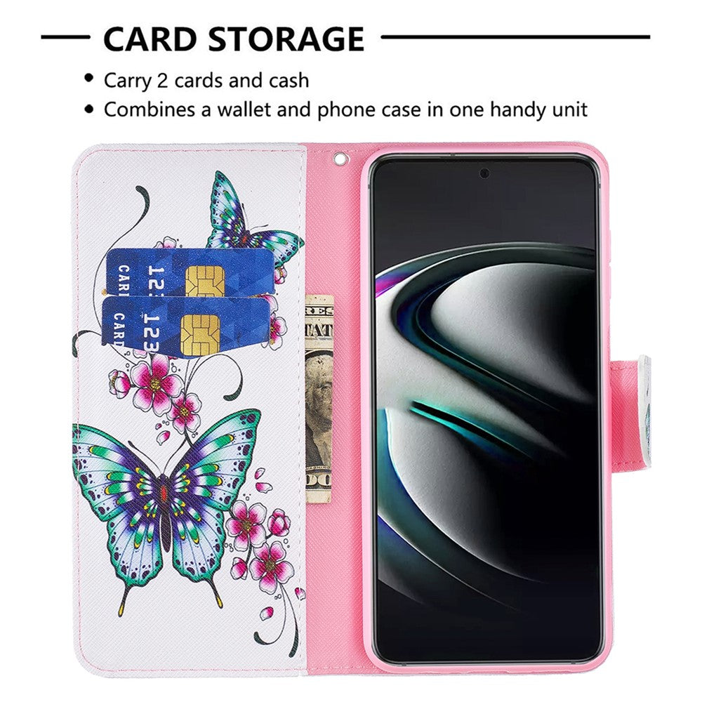 Pattern Printing PU Leather Flip Magnetic Cover Wallet Stand All-Round Protective Case for Samsung Galaxy S22+ 5G