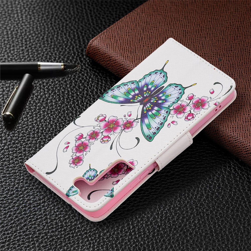 Pattern Printing PU Leather Flip Magnetic Cover Wallet Stand All-Round Protective Case for Samsung Galaxy S22+ 5G
