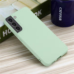 Well-protected Liquid Silicone Soft Phone Cover Shell with Hand Strap for Samsung Galaxy S22 5G