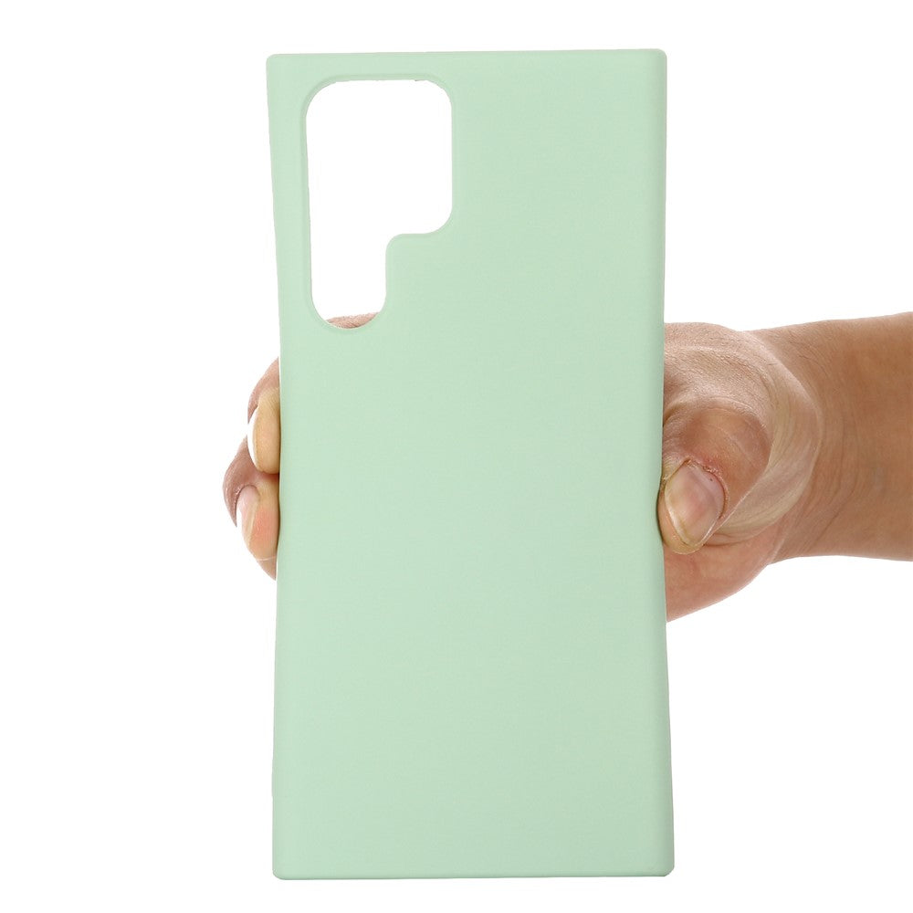 Liquid Silicone Microfiber Lining Mobile Phone Back Case Cover with Strap for Samsung Galaxy S22 Ultra 5G