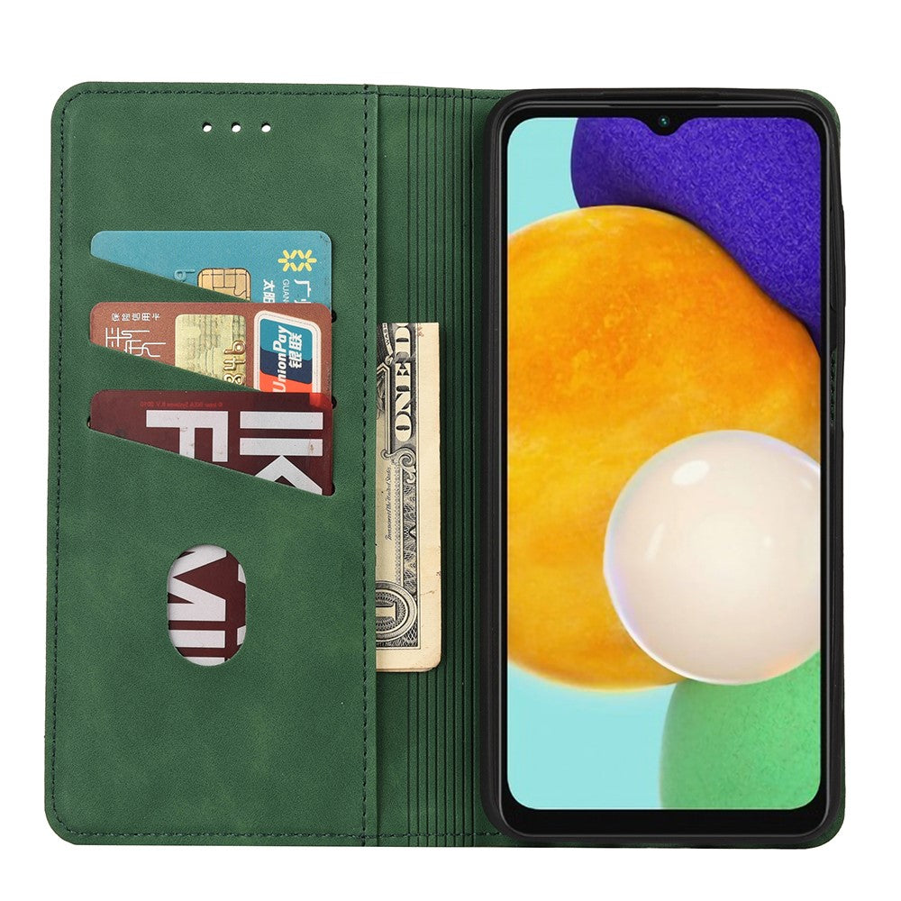 Flip-mobilskal Stötsäkert Företagsskal Reptåligt Skarvningsläder Plånboksskal för Samsung Galaxy A13 5G / A04s 4G (164,7 mm)