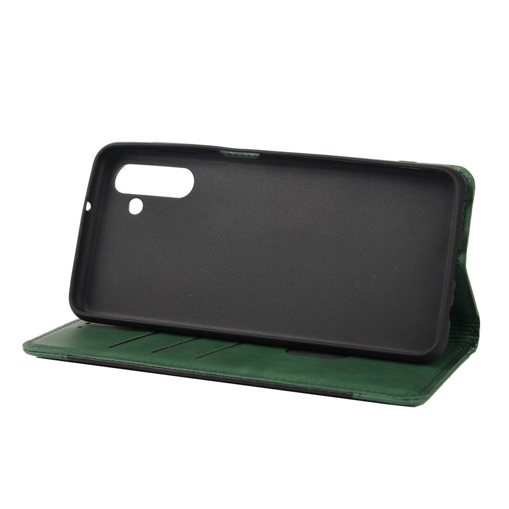 Flip-mobilskal Stötsäkert Företagsskal Reptåligt Skarvningsläder Plånboksskal för Samsung Galaxy A13 5G / A04s 4G (164,7 mm)