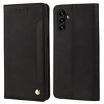 Flip-mobilskal Stötsäkert Företagsskal Reptåligt Skarvningsläder Plånboksskal för Samsung Galaxy A13 5G / A04s 4G (164,7 mm)