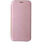 Telefoncover i PU-læder med kulfibertekstur, autoabsorberende magnetisk lukning og standerfunktion med ringrem til Samsung Galaxy S22+ 5G