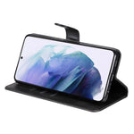 PU Leather Flip Case Zipper Pocket Design Wallet Phone Covering Shell for Samsung Galaxy S22+ 5G