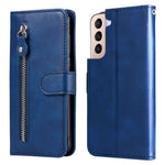 PU Leather Flip Case Zipper Pocket Design Wallet Phone Covering Shell for Samsung Galaxy S22+ 5G