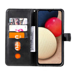 PU-lædertelefoncover - Drop-resistent Folio Flip Stand Wallet Etui med lynlåslomme til Samsung Galaxy A03s (164,2 mm)