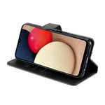 PU-lædertelefoncover - Drop-resistent Folio Flip Stand Wallet Etui med lynlåslomme til Samsung Galaxy A03s (164,2 mm)
