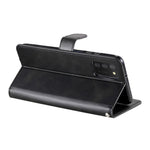 PU-lædertelefoncover - Drop-resistent Folio Flip Stand Wallet Etui med lynlåslomme til Samsung Galaxy A03s (164,2 mm)