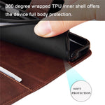 Folding PU Leather Phone Case Zipper Pocket Design Wallet Case with Adjustable Stand for Samsung Galaxy M52 5G
