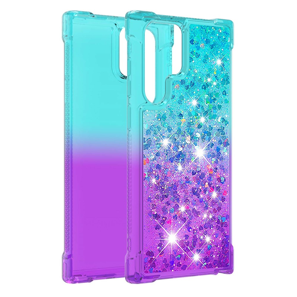 Gradient Quicksand Series Liquid Flowing Sparkle Reptåligt Mjukt TPU Mobilskal till Samsung Galaxy S22 Ultra 5G