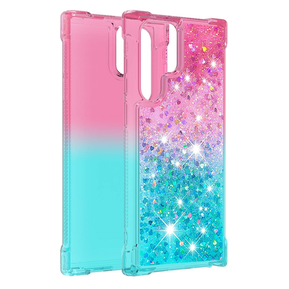 Gradient Quicksand Series Liquid Flowing Sparkle Scratch-resistant Soft TPU Phone Cover for Samsung Galaxy S22 Ultra 5G