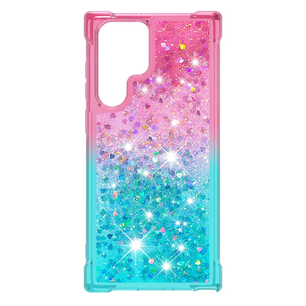 Gradient Quicksand Series Liquid Flowing Sparkle Reptåligt Mjukt TPU Mobilskal till Samsung Galaxy S22 Ultra 5G