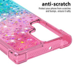Gradient Quicksand Series Liquid Flowing Sparkle Reptåligt Mjukt TPU Mobilskal till Samsung Galaxy S22 Ultra 5G
