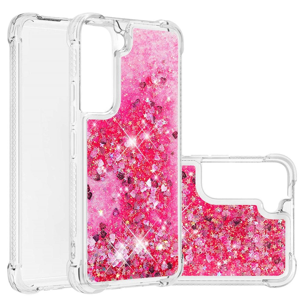 Soft TPU Clear Cover Moving Quicksand Glitter Cute Phone Case for Samsung Galaxy S22+ 5G