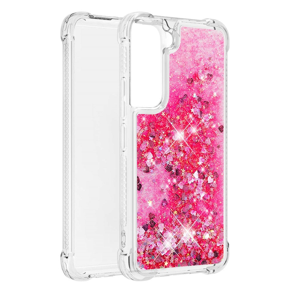 Soft TPU Clear Cover Moving Quicksand Glitter Cute Phone Case for Samsung Galaxy S22+ 5G