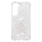 Blødt TPU-cover med gennemsigtigt bevægeligt kviksand og glitter til Samsung Galaxy S22+ 5G