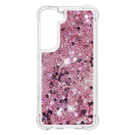 Blødt TPU-cover med gennemsigtigt bevægeligt kviksand og glitter til Samsung Galaxy S22+ 5G