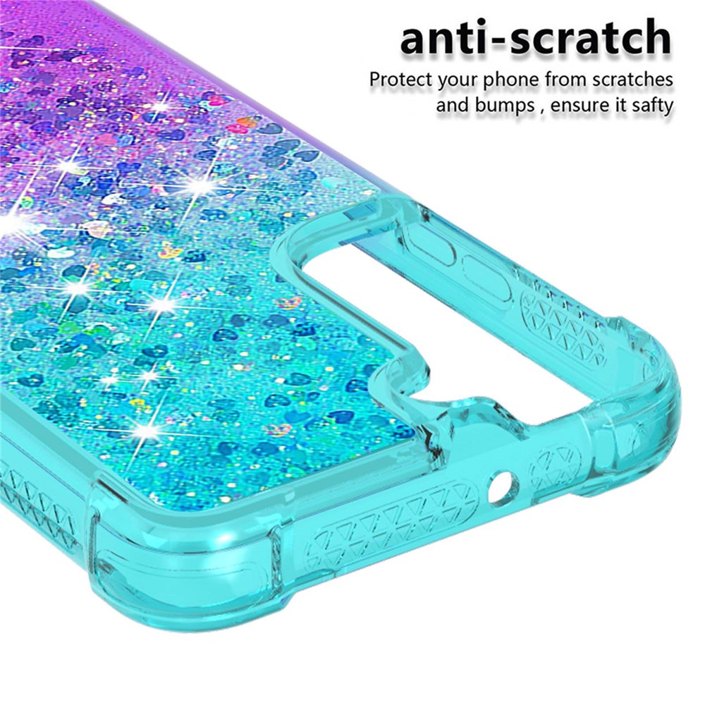 Gradient Quicksand Series Soft TPU Liquid Floating Protective Phone Case for Samsung Galaxy S22 5G