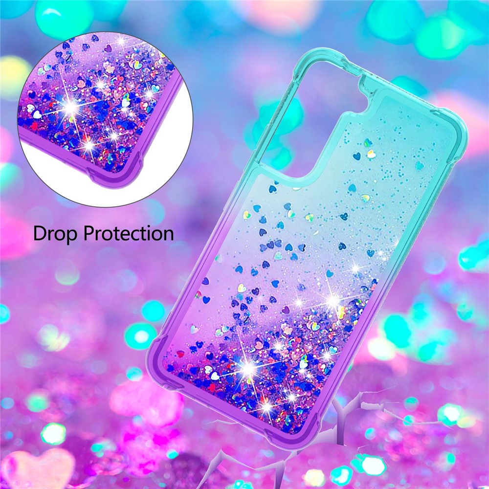 Gradient Quicksand Series Soft TPU Liquid Floating Protective Phone Case for Samsung Galaxy S22 5G