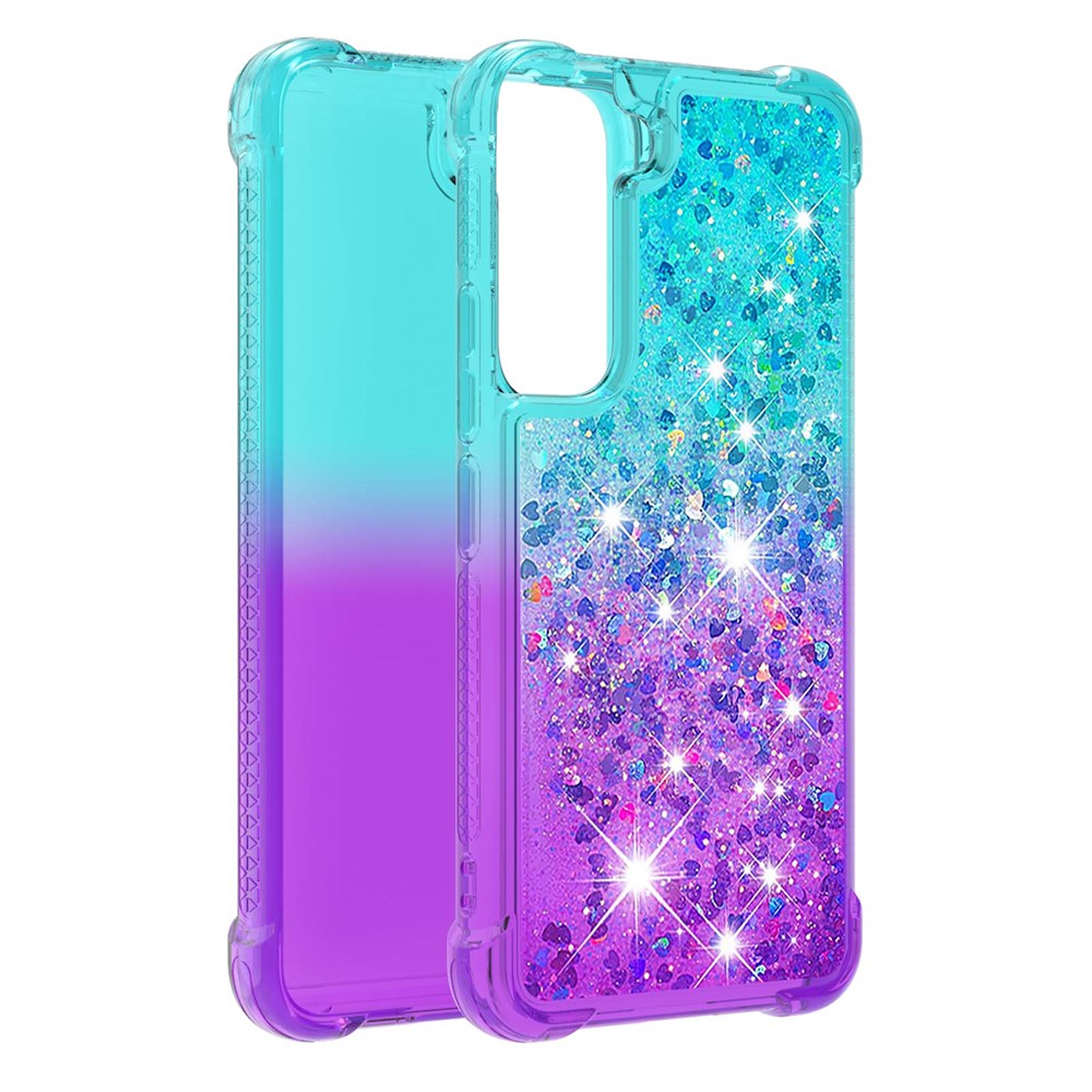 Gradient Quicksand Series Soft TPU Liquid Floating Protective Phone Case for Samsung Galaxy S22 5G