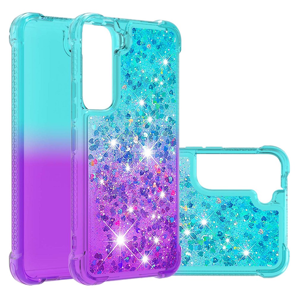 Gradient Quicksand Series Soft TPU Liquid Floating Protective Phone Case for Samsung Galaxy S22 5G