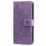 Etui med blomsterprint, TPU+PU-læder, stander, kortholder og snor til Samsung Galaxy A03s (164.2mm)
