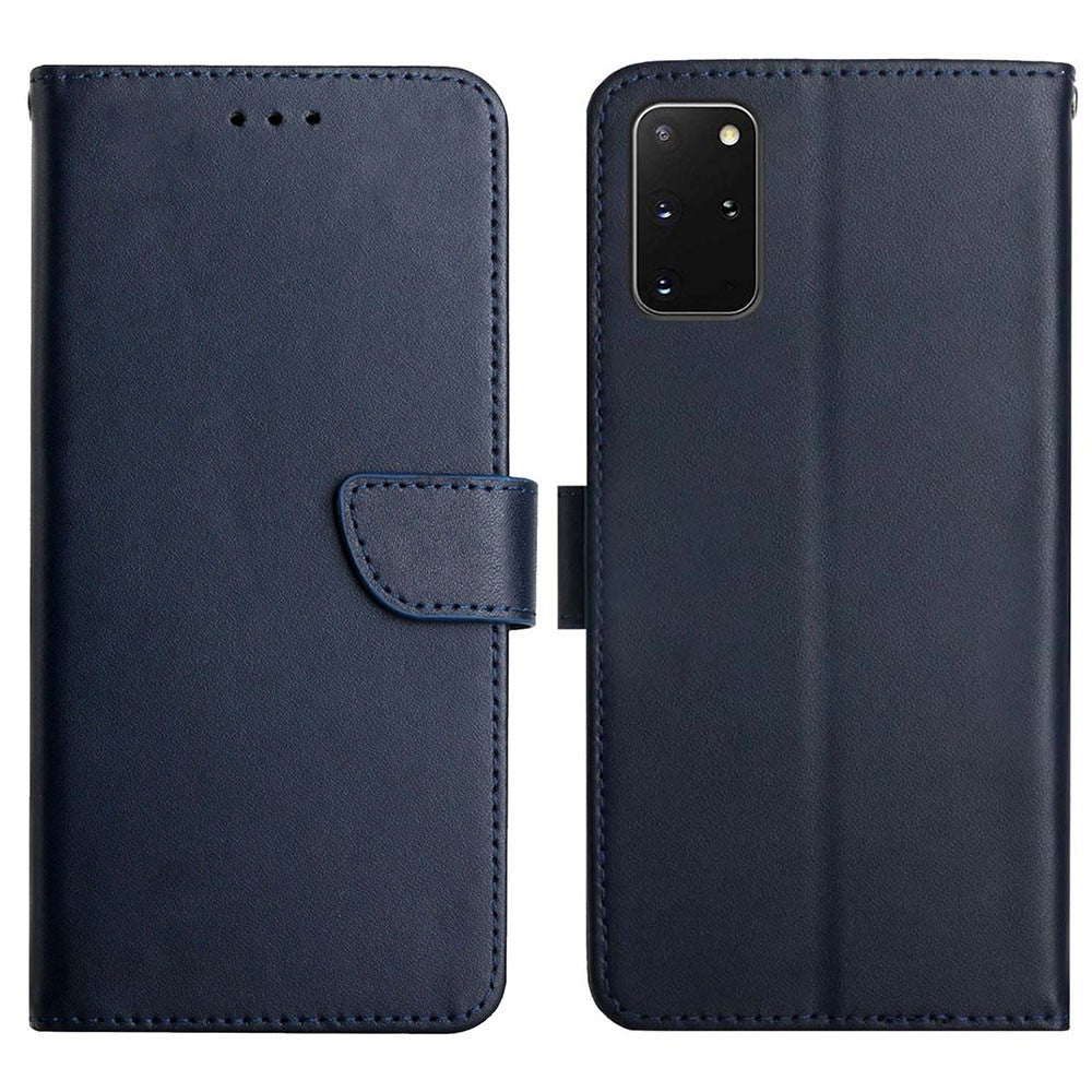 Magnetic Clasp Nappa Texture Case Wallet Genuine Leather Cover with Stand for Samsung Galaxy S20 Plus 4G/5G