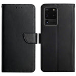 Solid Color Nappa Texture Case Wallet Genuine Leather Fingerprint-proof Scratch-proof Phone Cover with Stand for Samsung Galaxy S20 Ultra