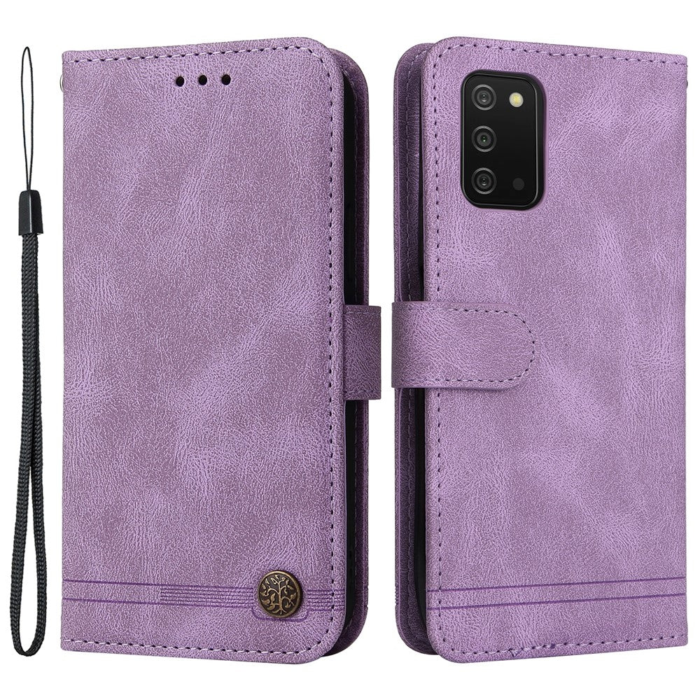For Samsung Galaxy A03s (164.2mm) Leather Wallet Cases Skin Touch Phone Cover Stand with Strap