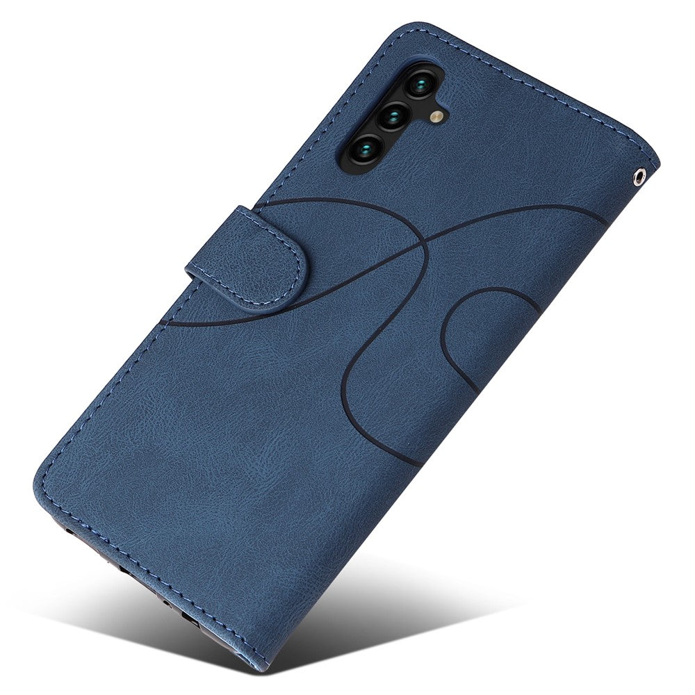 Samsung Galaxy A13 5G / A04s 4G (164,7 mm) Läderfodral Plånboksfodral Färgskarvning mobilskal