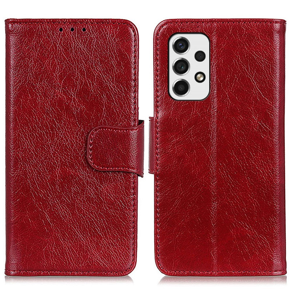 Nappa Texture Split Leather Cover + TPU Phone Case with Stand Wallet for Samsung Galaxy A53 5G