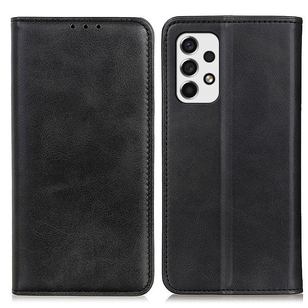 Split Leather Stand Wallet Case Auto Magnetic Closed Flip Folio Cover for Samsung Galaxy A53 5G