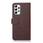 KHAZNEH RFID Blocking Litchi Texture PU Leather Cover Stand Wallet Magnetic Closure Cover for Samsung Galaxy A53 5G
