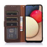 KHAZNEH RFID Blocking Litchi Texture PU Leather Cover Stand Wallet Magnetic Closure Cover for Samsung Galaxy A53 5G