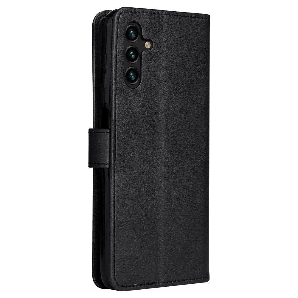 Samsung Galaxy A13 5G / A04s 4G (164.7mm) Fodral Enfärgat Läder Mobilskal Plånboksfodral med Rem