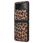 Textured Surface PU Leather Coated Hard PC Protective Phone Case Cover for Samsung Galaxy Z Flip3 5G