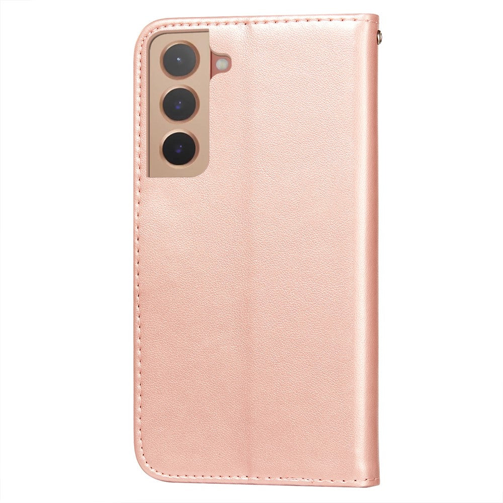 Anti-scratch Phone Covering TPU+PU Leather Wallet Stand Flip Smart Phone Case for Samsung Galaxy S22 5G