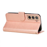 Anti-scratch Phone Covering TPU+PU Leather Wallet Stand Flip Smart Phone Case for Samsung Galaxy S22 5G