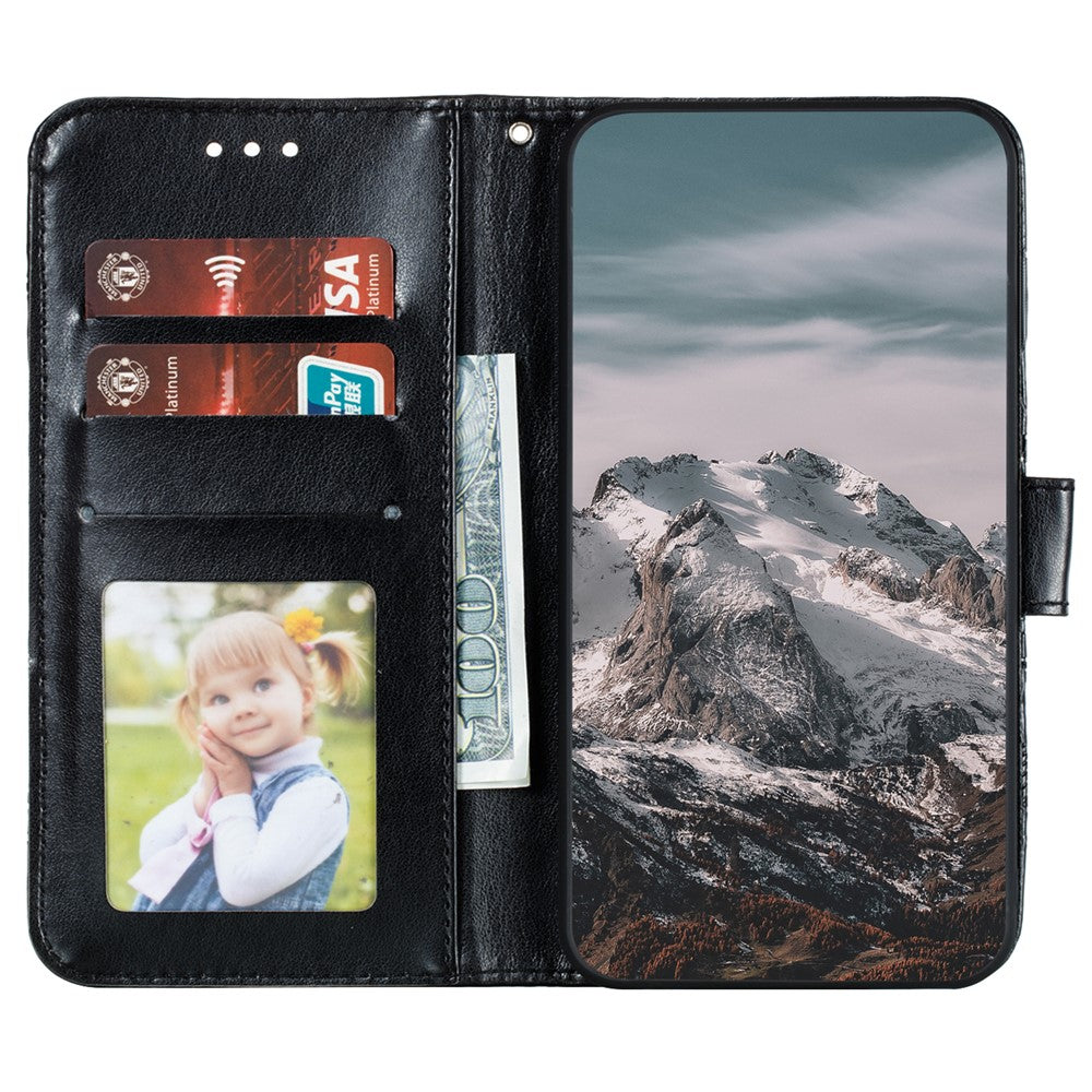 Stativfunktion PU-læder flip-prægning Mandala Blomsterpung Telefonetui med rem til Samsung Galaxy S22+ 5G
