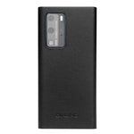 QIALINO Auto Wake/Sleep-funktion Ultratunt mobilskal i Äkta Läder med Fönster för Huawei P40